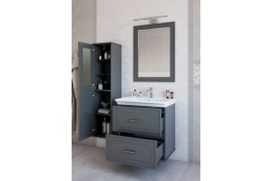 Шкаф-пенал Sanflor Модена L, серый - 3