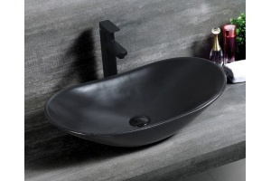 Раковина накладная CeramaLux NC 61.5 см черный матовый (7811АМВ) - 3