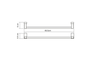 Полотенцедержатель WasserKRAFT Leine хром - 3
