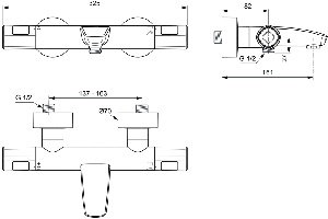 Смеситель для душа Ideal Standard Ceratherm T100 с термостатом хром - 2