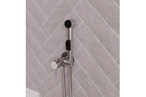 Гигиенический душ STWORKI by Damixa Хельсинки HFHS51000 со смесителем, С ВНУТРЕННЕЙ ЧАСТЬЮ, хром, встраиваемый, настенный, латунь - 2