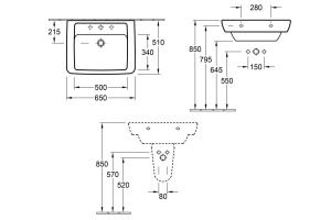 Полупьедестал Villeroy&Boch Verity design (5202 00 01) - 2