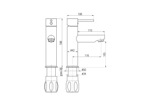 Смеситель для раковины Rav Slezak Seina золото - 2