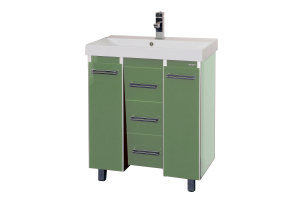 Джулия QVATRO - 90 Тумба с 3 ящ. конус салатовая