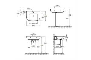 Подвесная раковина Jacob Delafon Odeon Up (E4754C-00) - 2