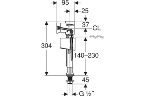 Наливной механизм Geberit Impuls (136.726.00.1) - 3