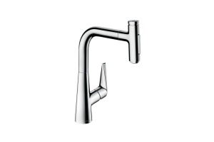 Кухонный смеситель однорычажный, 220, с вытяжным душем, 2jet, sBox Hansgrohe 73868000