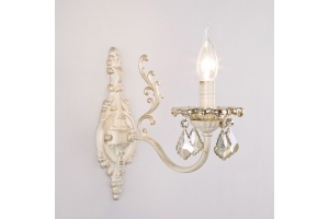 Бра Eurosvet Elisha 3281/1 белый с золотом/тонированный хрусталь Strotskis