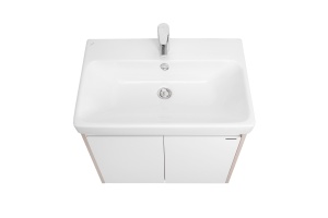 Тумба под раковину Aquaton Сканди Doors 70 белый - светлое дерево - 3