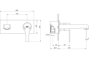 Смеситель для раковины GPD Atros хром - 2