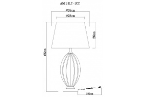 Настольная лампа Arte Lamp Beverly A5131LT-1CC - 2
