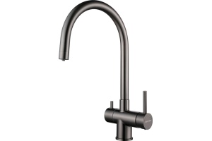 Смеситель для кухни Paulmark Heller темный хром