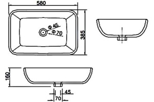 Раковина SSWW CL3155 58 см - 3