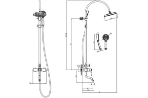 Душевая стойка Iddis Oldie OLDSB3Fi06 - 2