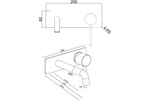 Смеситель для раковины Allen Brau Glority черный матовый - 2