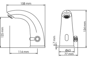 Смеситель Wasserkraft Rossel 2813 для раковины - 3