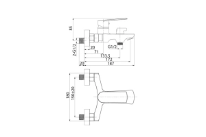 Смеситель для ванны - 3