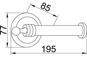 Держатель туалетной бумаги Boheme Hermitage Gold 10365 - 2