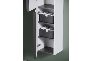 Шкаф-пенал Sancos Delta 35х160 белый - светлое дерево - 3