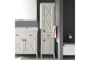 Шкаф-пенал для ванной ASB-Woodline Монте 40 R, бежевый