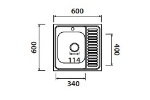 Мойка кухонная Kaiser KSS-6060 R - 2