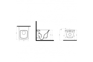 Чаша для подвесного унитаза Boheme Hermitage белая без сиденья - 2