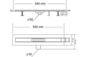 Душевой лоток Vincea Say Carmine SAY.510.50.P.DUZ 50 см - 3