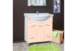 Тумба с раковиной Bellezza Мари 85 белая/бежевая