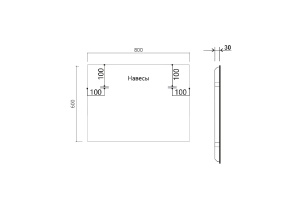 Зеркало Vincea 80х60 черное с подсветкой - 3