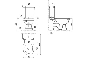 Унитаз-компакт Creavit Klasik KL310 с биде, белый, сиденье микролифт - 3
