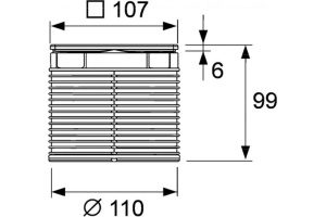 Базовая решетка 100 х 100 мм с фиксаторами, с монтажным элементом, сталь - 2