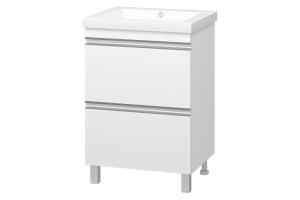 Тумба под раковину Misty Ингрид 60 белая глянцевая