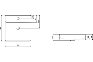Раковина накладная Excellent Rima 2.0 40 белый - 3