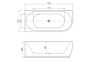 Акриловая ванна Aquanet Elegant А 260048 180, белая - 2