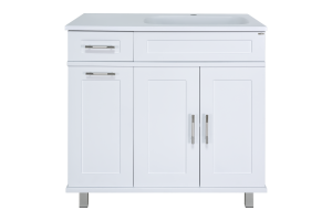 Комплект мебели Misty Купер 90 R с бельевой корзиной белый - 2