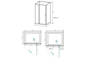 Душевая кабина RGW Andaman 120х90 белая стекло матовое - 2