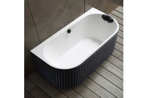 Ванна из искусственного камня ABBER Leipzig AM9916BW черно-белая матовая