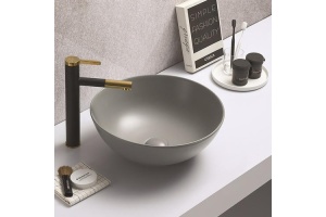 Раковина накладная CeramaLux NC 41.5 см светло-серый матовый (104MH-5) - 2