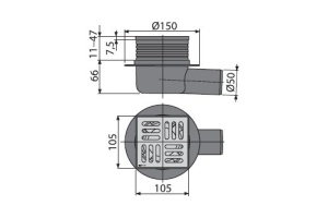 Душевой трап AlcaPlast  (APV26) - 2