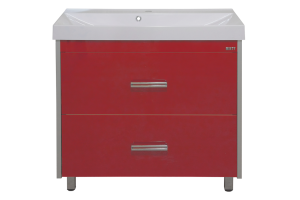 Джулия QVATRO - 90 Тумба с 2 ящ. красная