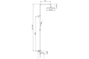 Душевая стойка Gappo сатин с золотом - 2