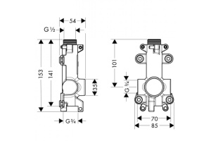 AXOR(Starck ShowerCollection) Скрытая часть для короткой полочки, шт - 2