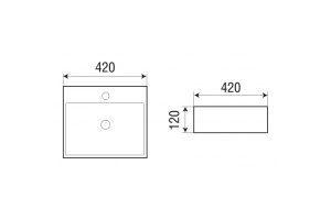 Раковина накладная Weltwasser WW ELBACH 2177 M846 42 коричневый (10000004544) - 2
