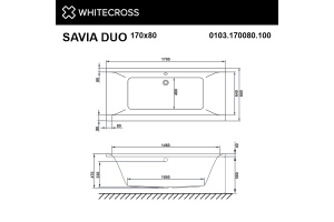 Акриловая ванна Whitecross Savia Duo 170х80 белая - 3