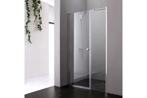 Душевая дверь Cezares Elena 110 хром стекло рифленое