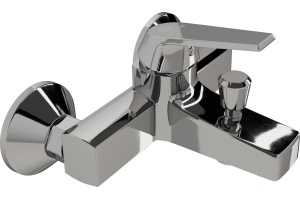 Смеситель для ванны с душем DIWO Смоленск SM-03cr хром, однорычажный, настенный, глянцевый