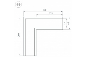 Коннектор L-образный Arlight SL-Linia65-F 030126 - 2