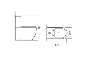 Чаша для напольного унитаза Vincea Globo белая с сиденьем микролифт без бачка - 3