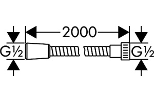 Душевой шланг Hansgrohe Metaflex 28264000 - 3