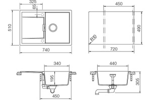Мойка кухонная Schock Eton 45D магнолия - 2